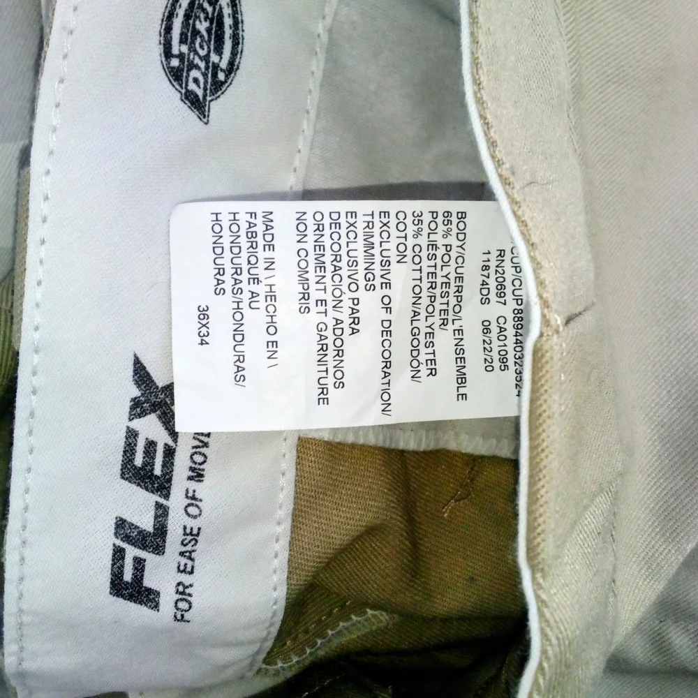 Men's Tan Khaki Dickie Pants - Picture 5 of 8